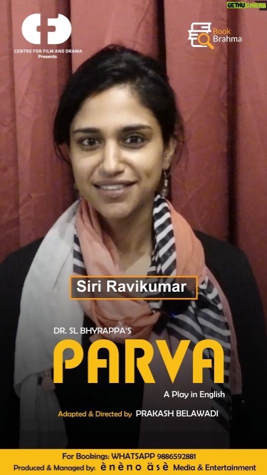 Siri Ravikumar Instagram - S. L. Bhyrappa's masterpiece, 'Parva,' is now being brought to life on the stage through a compelling adaptation directed by Prakash Belawadi. Don't miss out! Book your tickets today to avail the early booking offer. "ಎಸ್.ಎಲ್. ಭೈರಪ್ಪ ಅವರ ʻಪರ್ವʼಕಾದಂಬರಿಯು ಇಂಗ್ಲಿಷ್ ಮಹಾ ರಂಗಪ್ರಯೋಗ, ಪ್ರಕಾಶ್ ಬೆಳವಾಡಿ ಅವರ ನಿರ್ದೇಶನದಲ್ಲಿ.. ಈಗಾಗಲೇ ಬುಕ್ಕಿಂಗ್ ಆರಂಭಗೊಂಡಿದೆ... ನಿಮ್ಮ ಸೀಟ್ಗಳನ್ನು ಇಂದೇ ಕಾಯ್ದಿರಿಸಿಕೊಳ್ಳಿ! ಇನ್ನಷ್ಟು ಅಪ್ಡೇಟ್ ಗಳಿಗಾಗಿ ಸದಾ ನೋಡ್ತಾ ಇರಿ ಬುಕ್ ಬ್ರಹ್ಮ ಫೇಸ್ಬುಕ್ ಪೇಜ್ ಹಾಗೂ ಯುಟ್ಯೂಬ್ ಚಾನೆಲ್" @siriiravikumar #MusicalArtist #BookBrahma #Parva #Drama #PrakashBelawadi #SLBhyrappa #ParvaintoEnglish #RangaPrayoga #SLBhyrappasParva #Kannada #Literature #Rangabhumi #PrakashBelawadiDrama #ParvaShow #EnenoAseMediaandEntertinement #ParvaBooking #ParvaDrama #BestEnglishDrama #EnglishDramaShow #DramaShow
