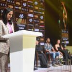 Siri Ravikumar Instagram – Got the opportunity to host the press meet of SIIMA few days back! Always fun to be on stage. Congratulations and good luck to all my friends who are nominated 😊
.
Outfit by @harshithareddy_stylebook 
Make up and hair @makeupandhairbysrilex 
PC @vageeshkanth