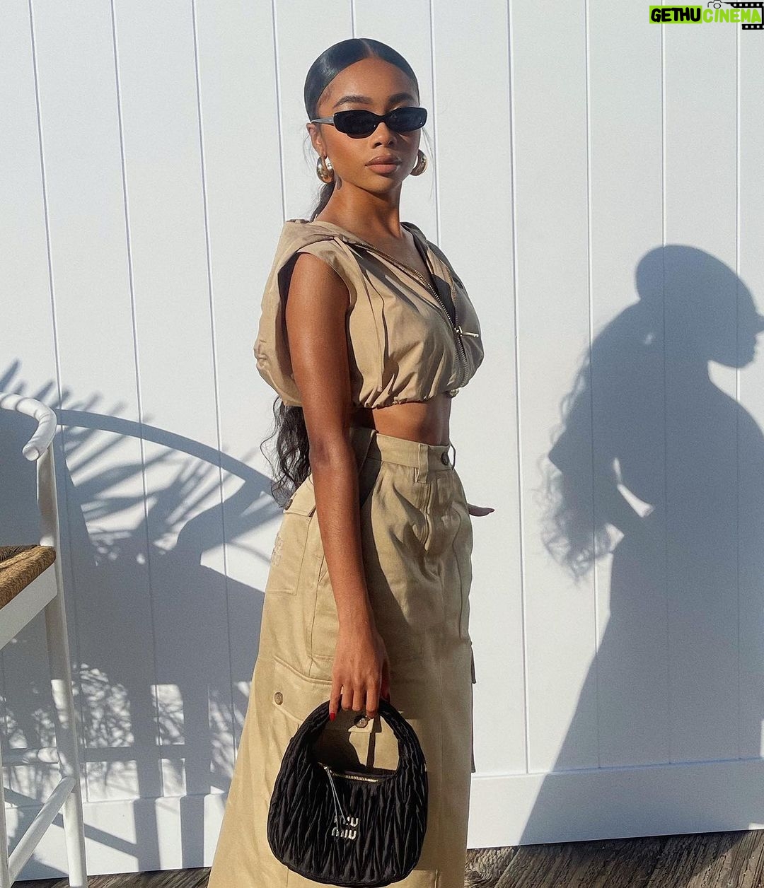 Skai Jackson Instagram - @miumiu 🤎 #STYLEDbyMonicaRose