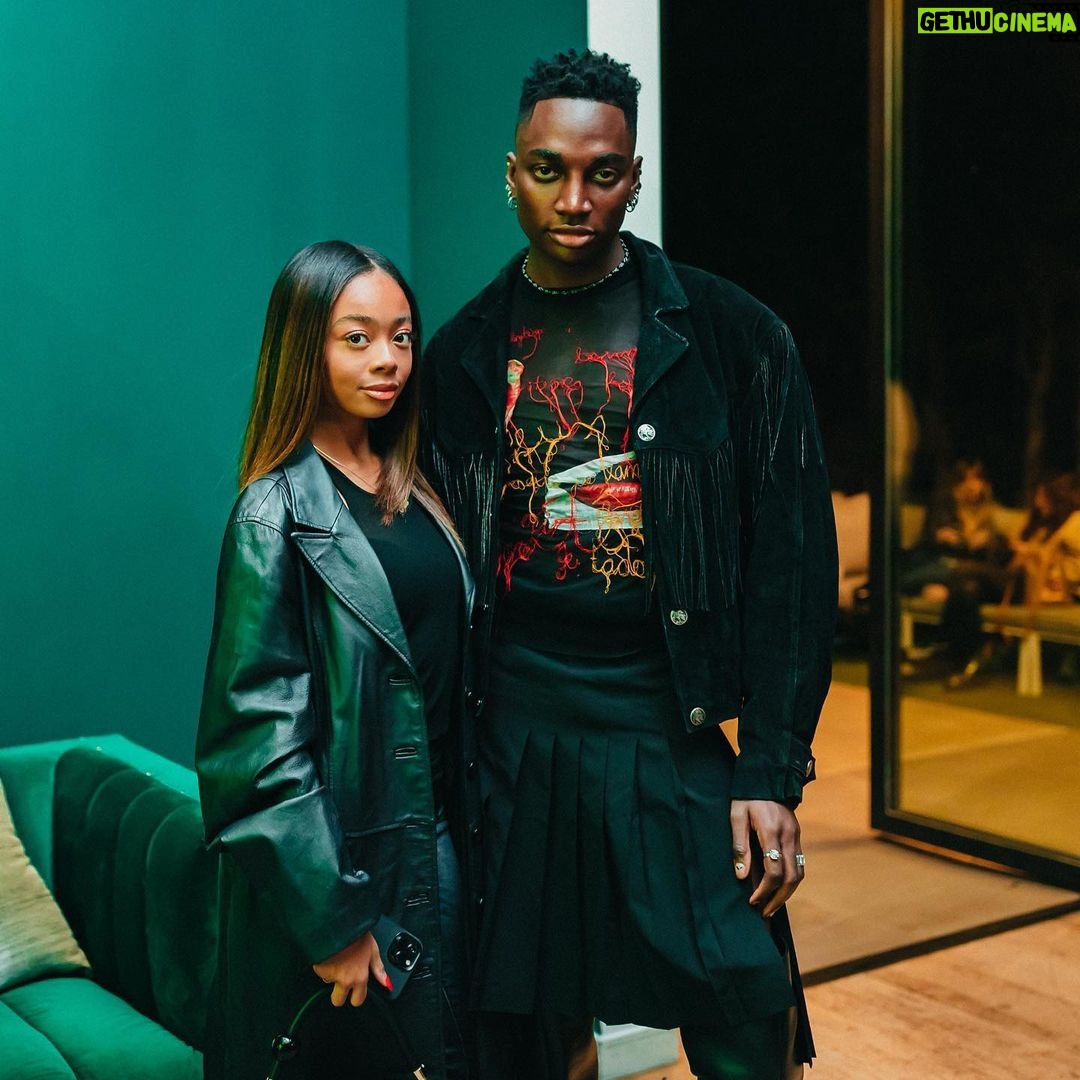 Skai Jackson Instagram - A rare outing to support and congratulate @rickeythompson on his cover 🖤