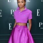 Skai Jackson Instagram - Thank you @elleusa x @poloralphlauren 💜 #STYLEDbyMonicaRose. 📷: @philfaraone_