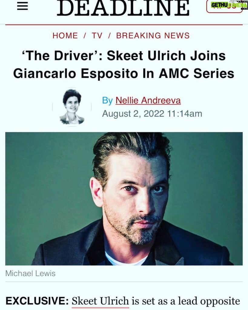 Skeet Ulrich Instagram - Absolutely thrilled to join this project alongside one of my inspirations as an actor @thegiancarloesposito 🙏
