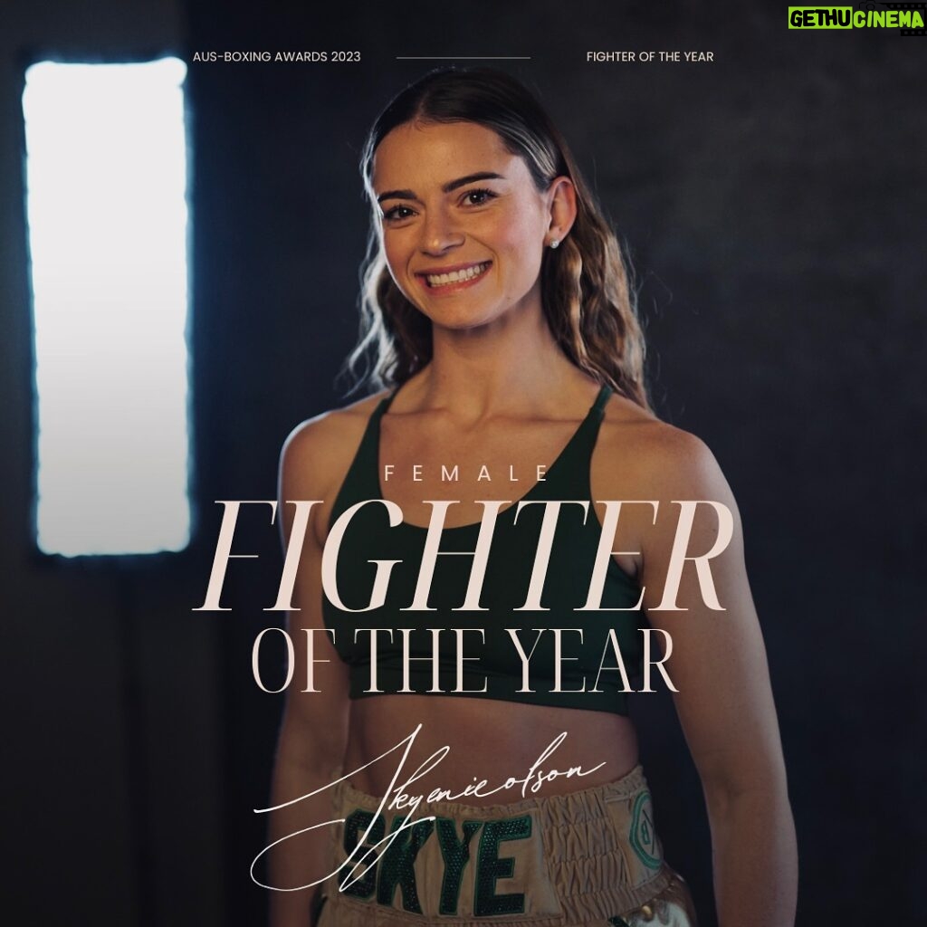 Skye Nicolson Instagram - A 𝐦𝐞𝐭𝐞𝐨𝐫𝐢𝐜 rise to world level. Four fights, an interim world title, and an active calendar year earns @skyebnic Fighter of the Year recognition for the first time. . #ozboxing #boxing #ausboxingawards