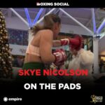 Skye Nicolson Instagram - 𝗦𝗛𝗔𝗥𝗣 ⚡️ @SkyeBNic on the pads, preparing for a big fight at @3ArenaDublin this weekend vs. Lucy Wildheart 🔥 #SkyeNicolson #NicolsonWildheart #Boxing Dublin, Ireland
