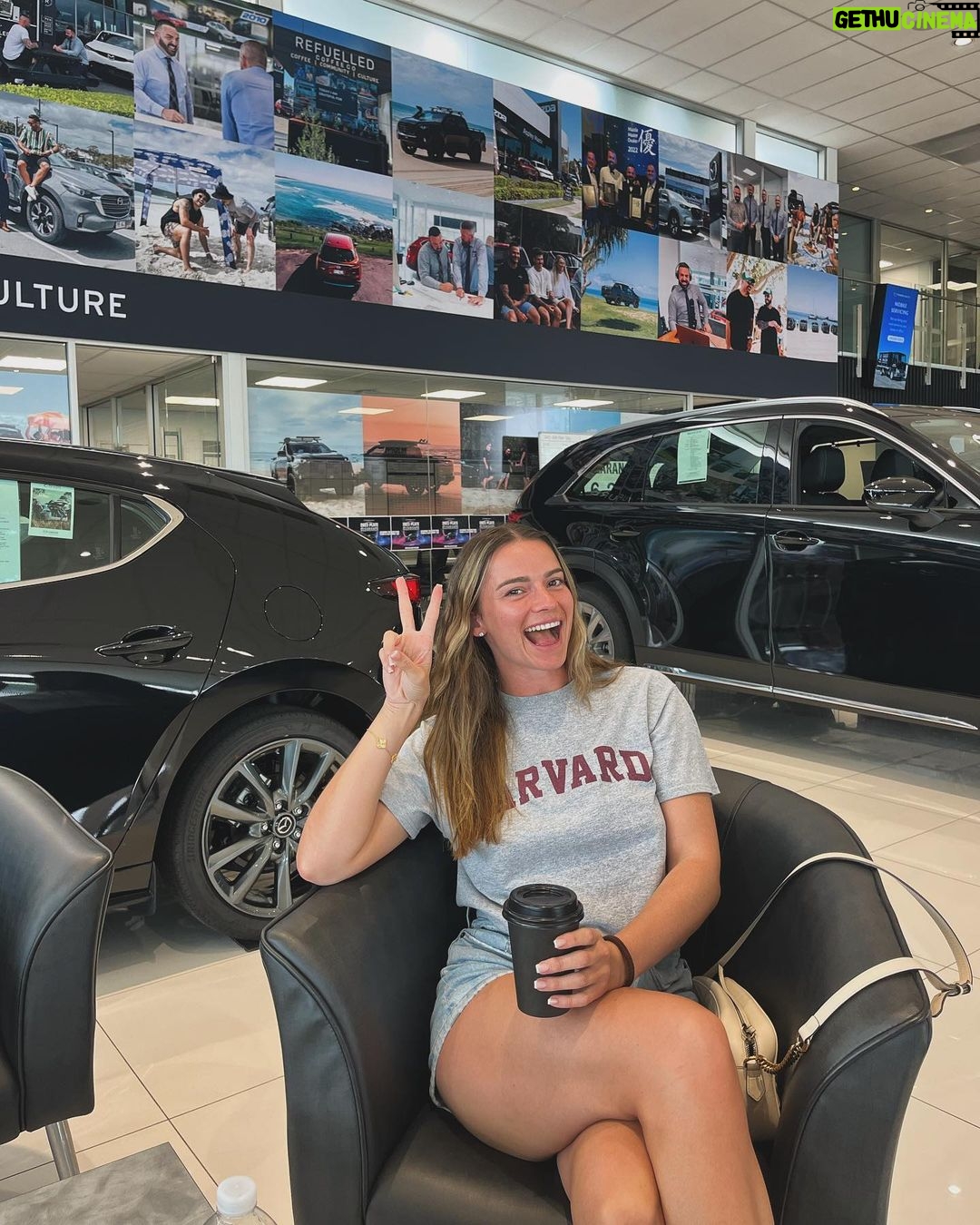 Skye Nicolson Instagram - Hopped off the plane at @aspley.mazda with a coffee and a desert tan Aspley Mazda