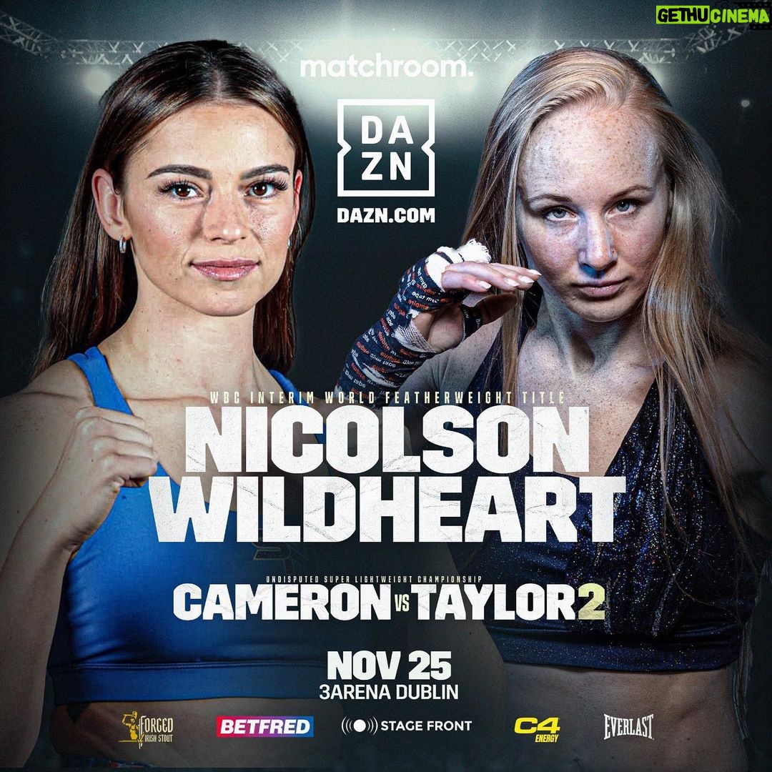 Skye Nicolson Instagram - ๐ฎ๐ช Dublin ๐ ๐ฒ๐ฝ Mexico โ๏ธ ๐ด๓ ง๓ ข๓ ท๓ ฌ๓ ณ๓ ฟ Wales โ๏ธ ๐บ๐ธ USA โ๏ธ ๐ฆ๐บ Australia โ๏ธ ๐ด๓ ง๓ ข๓ ฅ๓ ฎ๓ ง๓ ฟ England โ๏ธ @skyebnic prepares to fight in her sixth different country in nine professional bouts on Nov 25 ๐ #NicolsonWildheart #CameronTaylor2