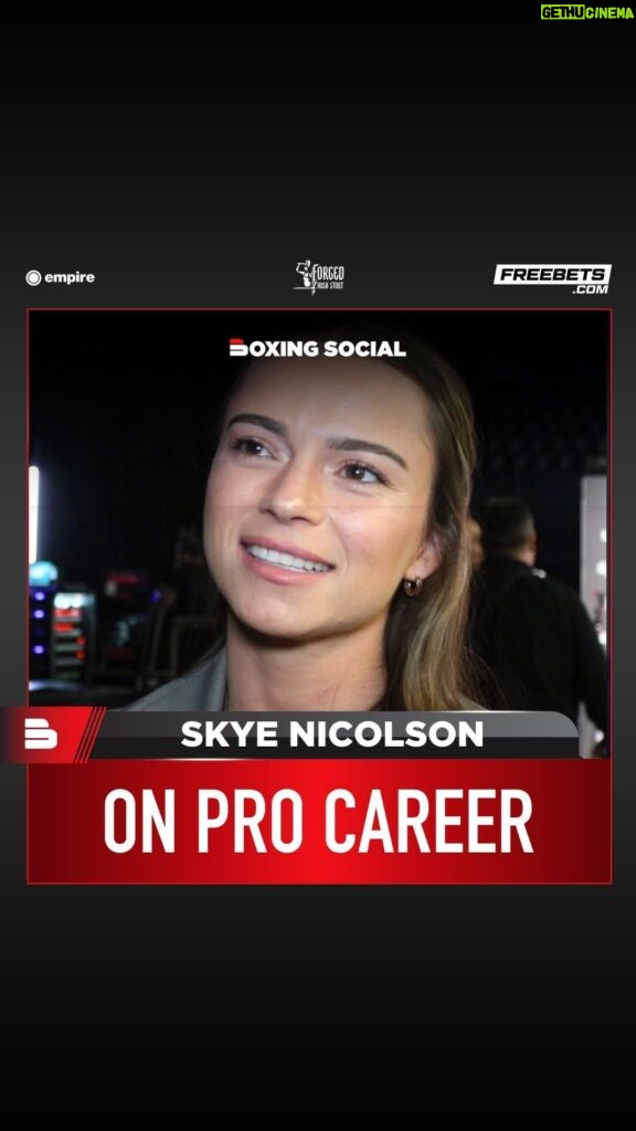 Skye Nicolson Instagram - 🗣️ “I’VE GOT HUGE DREAMS” @SkyeBNic on moving on from the Olympics and her amateur career and focusing fully on her goals in the professional game!🥊 🎉 𝗙𝗢𝗥𝗚𝗘𝗗 𝗢𝗙𝗙𝗜𝗖𝗜𝗔𝗟 𝗙𝗜𝗚𝗛𝗧 𝗪𝗘𝗘𝗞 𝗣𝗔𝗥𝗧𝗬 | Thurs, 8th Feb | London | Get your tickets via the link in our story 🔗 #SkyeNicolson #Boxing