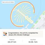 Skye Nicolson Instagram - 24km for 2024! 🥵💪 Palm Jumeirah