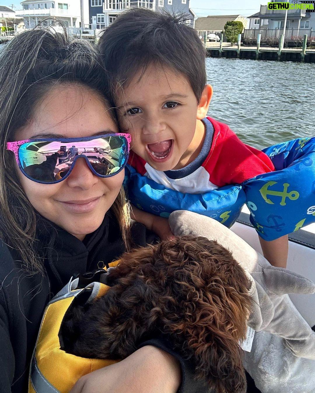 Snooki Instagram - Feels like summer ☀️🚤 First ride on our new Monterey & Rocky’s first boat ride 🥹 (he ended up loving it and fell asleep in the wind)