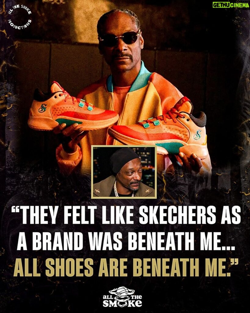 Snoop Dogg Instagram - Skechers is building their basketball line around Snoop 🔥 All new episode with @snoopdogg is out now on the @allthesmoke.productions YouTube