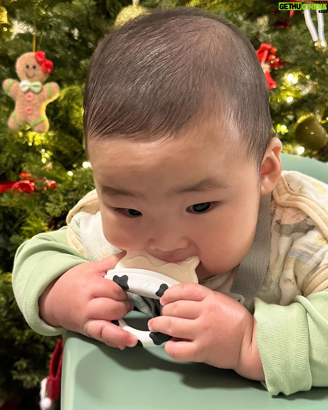 Snow Suen Instagram - 一張相已經見到肉肉哥尊貴嘅身份! 剩係坐上張餐枱已經咁多人衝過嚟幫拖, 肉肉哥而家5個半月, 可以自己坐, 見到食物就流口水, 所以已經開始加固咗2星期啦! 另外,佢仲由10:30pm一下瞓到第二朝9am, 中途大概5、6點會瞓住覺補一餐奶~ 仲成日笑~ 佢真係一位肉肉天使B🥹 #呢張餐枱又安全又靚 @jakewell.hk @stokkebaby #jakewell ##StokkeClikk
