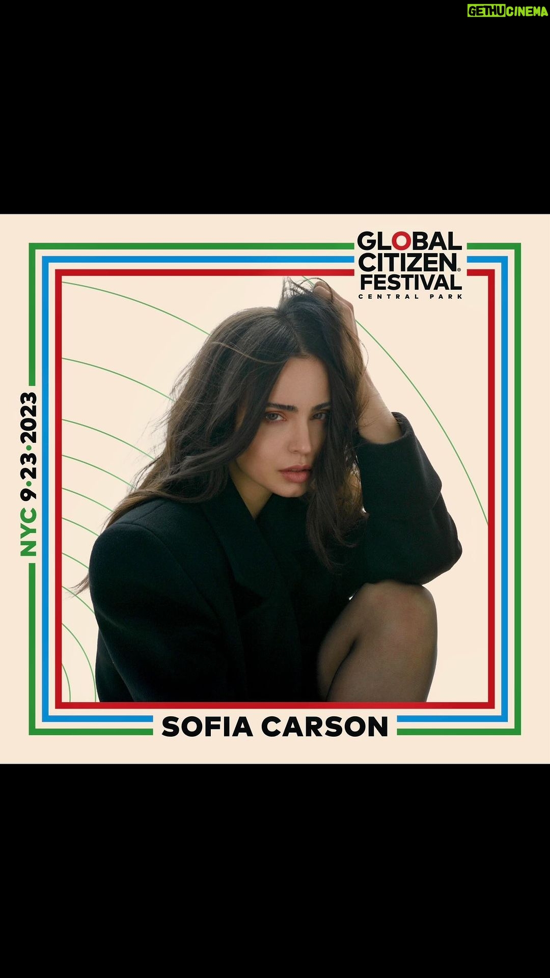 Sofia Carson Instagram - Performing at #GLOBALCITIZENFESTIVAL IN CENTRAL PARK SEPTEMBER 23rd♥️ Honored to join @GlblCtzn, activists from around the world, and iconic artists as we come together through the power of music to change our world….See you soon in NYC♥️ Link in stories or go to: https://glblctzn.co/Sofia-Carson