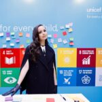 Sofia Carson Instagram - Champions For Children 🩵 Thank you to our Unicef Executive Director Catherine Russel and @flotus for bringing us together. To the children and youth advocates who graced us with your bravery, your voices were LOUD and your voices were HEARD. Thank you. UNICEF