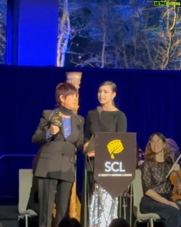 Sofia Carson Instagram - Applause won Best Original Song at the SCL Awards. Thank you #SCLAwards for this beautiful honor. Forever applauding the remarkable being you are my @dianewarren 🤍💫