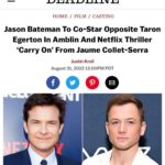 Sofia Carson Instagram - Thrilled to star alongside Taron Egerton and Jason Bateman in our film “Carry On” directed by the legendary Jaume Collet Sara🖤 Thank you Steven Spielberg, Holly Bario, Leslee Feldman and my @amblin family. Thank you to my @netflix family. What a flight this will be…. @taron.egerton @jasonbateman @danielledeadwyler Ps. I’ve been holding on to this secret, and I am so happy it’s finally yours. Ready for take off…