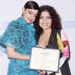 Sofia Carson Instagram - As we took this photo holding back tears, Vale said, “is this real, is this a dream…” This is real. This is yours. Brilla mi Vale…💫 @valens.music @latingrammyfdn Miami, Florida