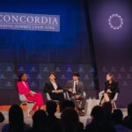 Sofia Carson Instagram – Celebrating the power of young voices. Amplifying the voices of our future leaders. It was a privilege to speak at and moderate the UNICEF panel at the Concordia Summit. Thank you @UNICEFUSA & @ConcordiaSummit 🤍 New York, New York