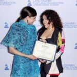 Sofia Carson Instagram - As we took this photo holding back tears, Vale said, “is this real, is this a dream…” This is real. This is yours. Brilla mi Vale…💫 @valens.music @latingrammyfdn Miami, Florida