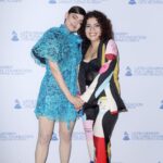 Sofia Carson Instagram - As we took this photo holding back tears, Vale said, “is this real, is this a dream…” This is real. This is yours. Brilla mi Vale…💫 @valens.music @latingrammyfdn Miami, Florida