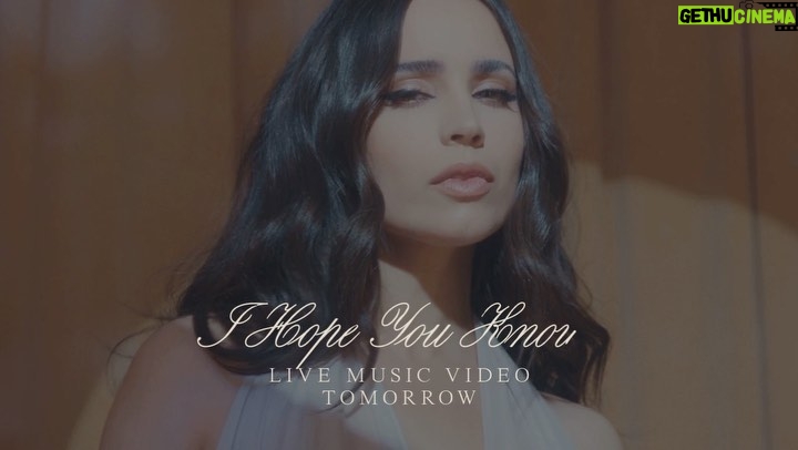 Sofia Carson Instagram - I Hope You Know: The Live Performance Music Video. . .🪽 One camera. One take. Tomorrow. . .🤍