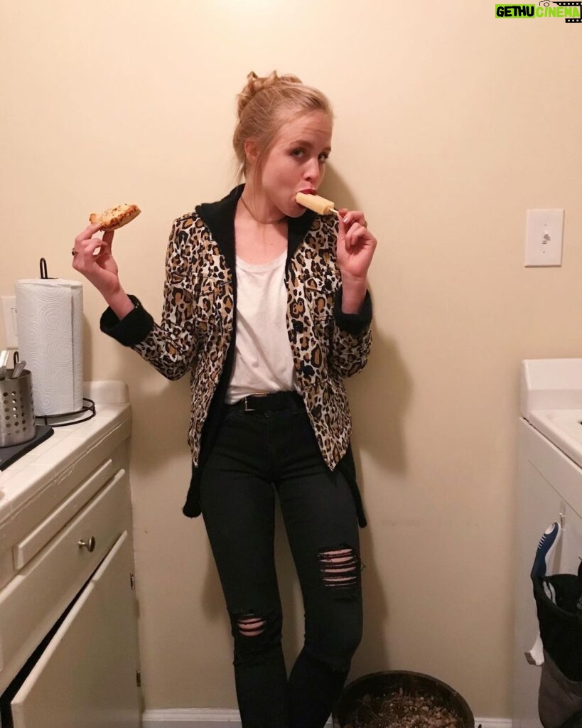 Sofia Vassilieva Instagram - Always getting caught red handed .... Happy Friday. P.S. Very satisfied with these life choices! 🥂✨🥰🍕🍦🐆