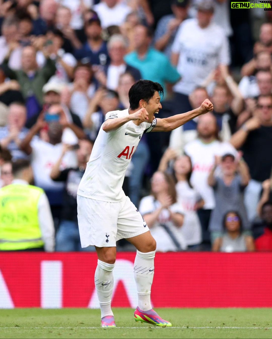 Son Heung-min Instagram - Yessss what a great team result and incredible atmosphere today!! 🤍🤍 #COYS Tottenham Hotspur Stadium