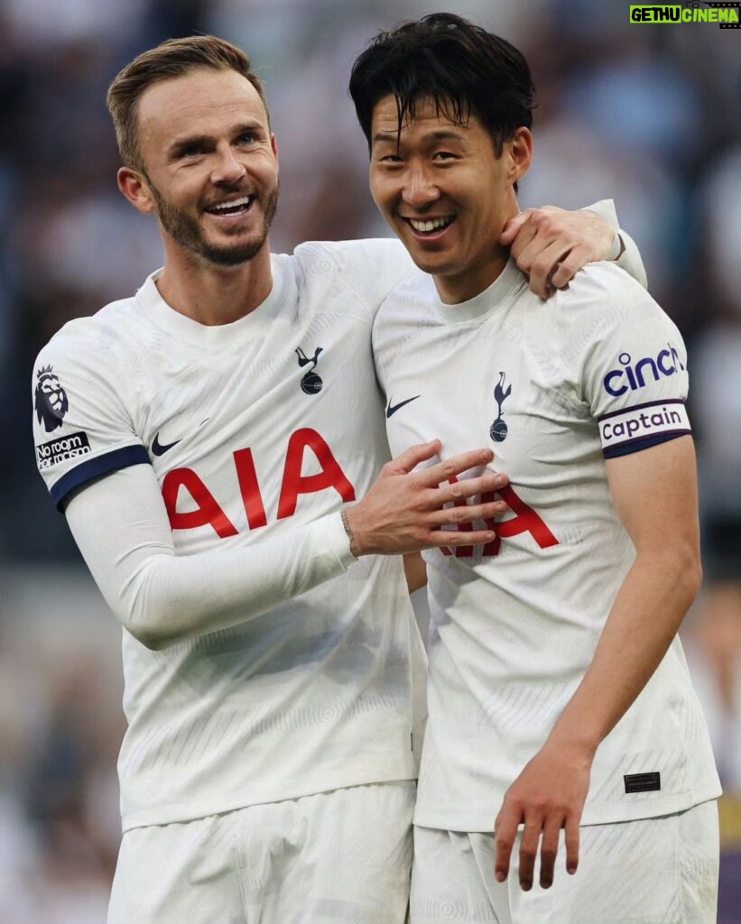 Son Heung-min Instagram - Yessss what a great team result and incredible atmosphere today!! 🤍🤍 #COYS Tottenham Hotspur Stadium