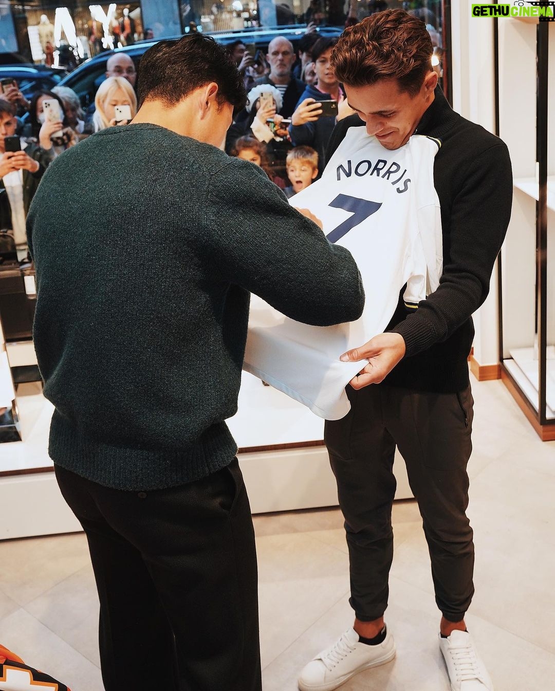 Son Heung-min Instagram - About last night! 🤝 @landonorris @tumitravel London, United Kingdom
