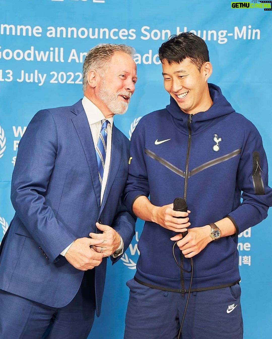 Son Heung-min Instagram - I am so proud to join the @worldfoodprogramme family as Global Goodwill Ambassador! I will be supporting the World Food Programme shine a spotlight on the plight of the 828 million people who are facing hunger every day and lending my voice to advocate for ending hunger as a pathway to peace and stability. #ZeroHungerWorld đŞđťđ @wfpkorea