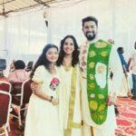 Sona Jelina Instagram – After a Long Time #withasianet @amruthanair_official_ @naleef_gea Asianet Studio Complex Puliyarakonam