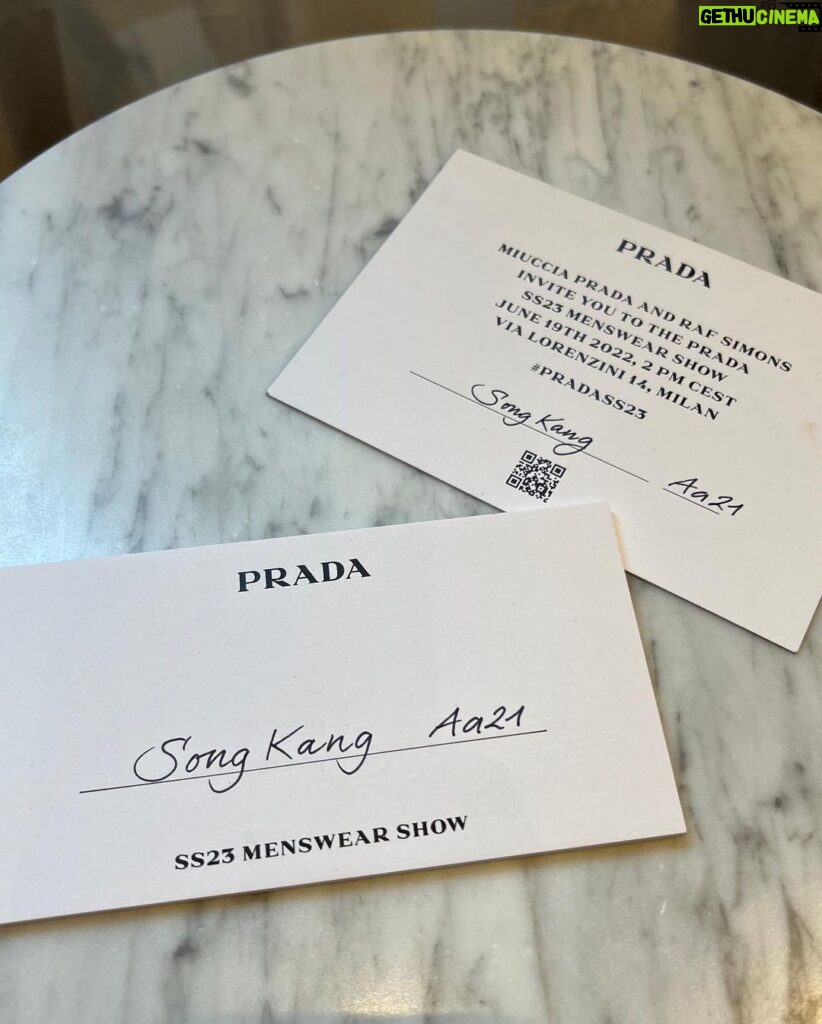 Song Kang Instagram - #PRADA #PRADASS23 @prada ☺️