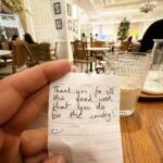Sonu Sood Instagram - I don’t know who did this but someone paid for the entire bill of our dinner at a restaurant and left this sweet note .. Really touched by this gesture ❤️ Thank u buddy. Means a lot ❤️🙏