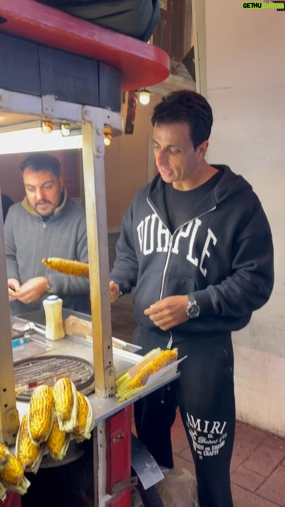 Sonu Sood Instagram - International franchise of our Corn 🌽 shop ❤ #turkey #istanbul #supportsmallbusiness
