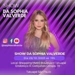 Sophia Valverde Instagram - Nesse sábado agora, dia 28 de Outubro, a partir das 13h, vou estar no Shopping Metro Boulevard Tatuapé, para fazer um show pra vcs 💜 Quero ver São Paulo todinha lá 🎉 Espero vcs 🥰 #show #SophiaValverde #tatuape #shopping Shopping Metrô Boulevard Tatuapé