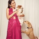 Sophie Choudry Instagram - May you be blessed with love & prosperity not just today but everyday! Happy Diwali from me & mine🪔💥❤️🐶 Outfit @farazmanan 😘❤️ Jewels @farahkhanali @farahkhanworld Makeup @divyachablani15 Hair @ambereenyusuf 📸 @visualaffairs_va #diwali #happydiwali #diwalilook #desigirl #styleinspo #farazmanan #redhot #sophiechoudry #dogmom