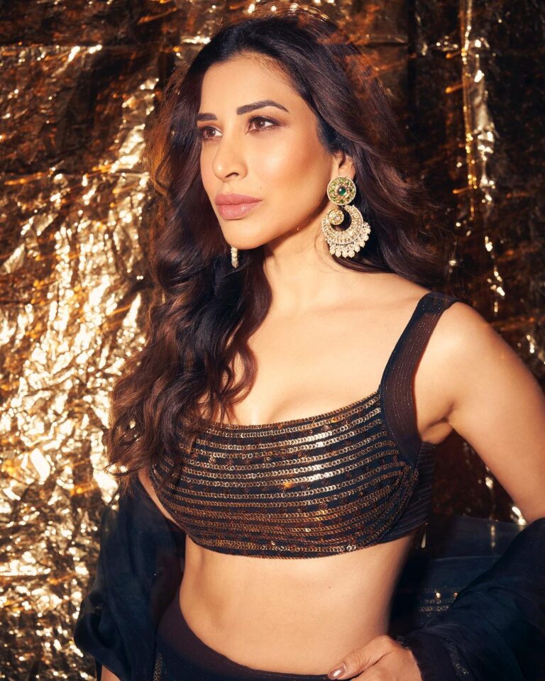Sophie Choudry Instagram - Kicking off Diwali celebrations dressed in and by my fave @manishmalhotra05 .. Tku for the gorgeous outfit and the most fun night!! Always the best host!!Love you! Outfit @manishmalhotraworld HMU @ambereenyusuf Jewels @rosentiquesjewellery 📸 @visualaffairs_va