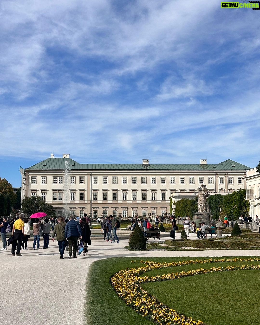Sophie Choudry Instagram - From Mozart to the Sound of Music, it all happened in beautiful Salzburg.. Spent the loveliest afternoon with the best people🩵 #salzburg #austria #makingmemories #soundofmusic #mozart #mirabellegardens #vontrapp #lovelockbridge #sophiechoudry Salzburg, Austria