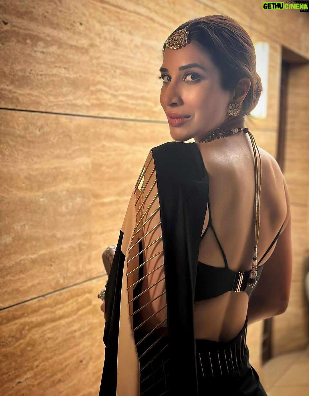 Sophie Choudry Instagram - Of saris and celebrations… Congratulations Kari & Dhanraj! So much love to you both ❤️♾️ #weddingseason #sareelove #sarinotsorry #styleinspo #indianwedding #sophiechoudry Saris @shivanandnarresh HMU @ambereenyusuf Jewels @azotiique