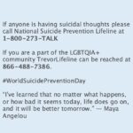 Sophie Turner Instagram - #worldsuicidepreventionday