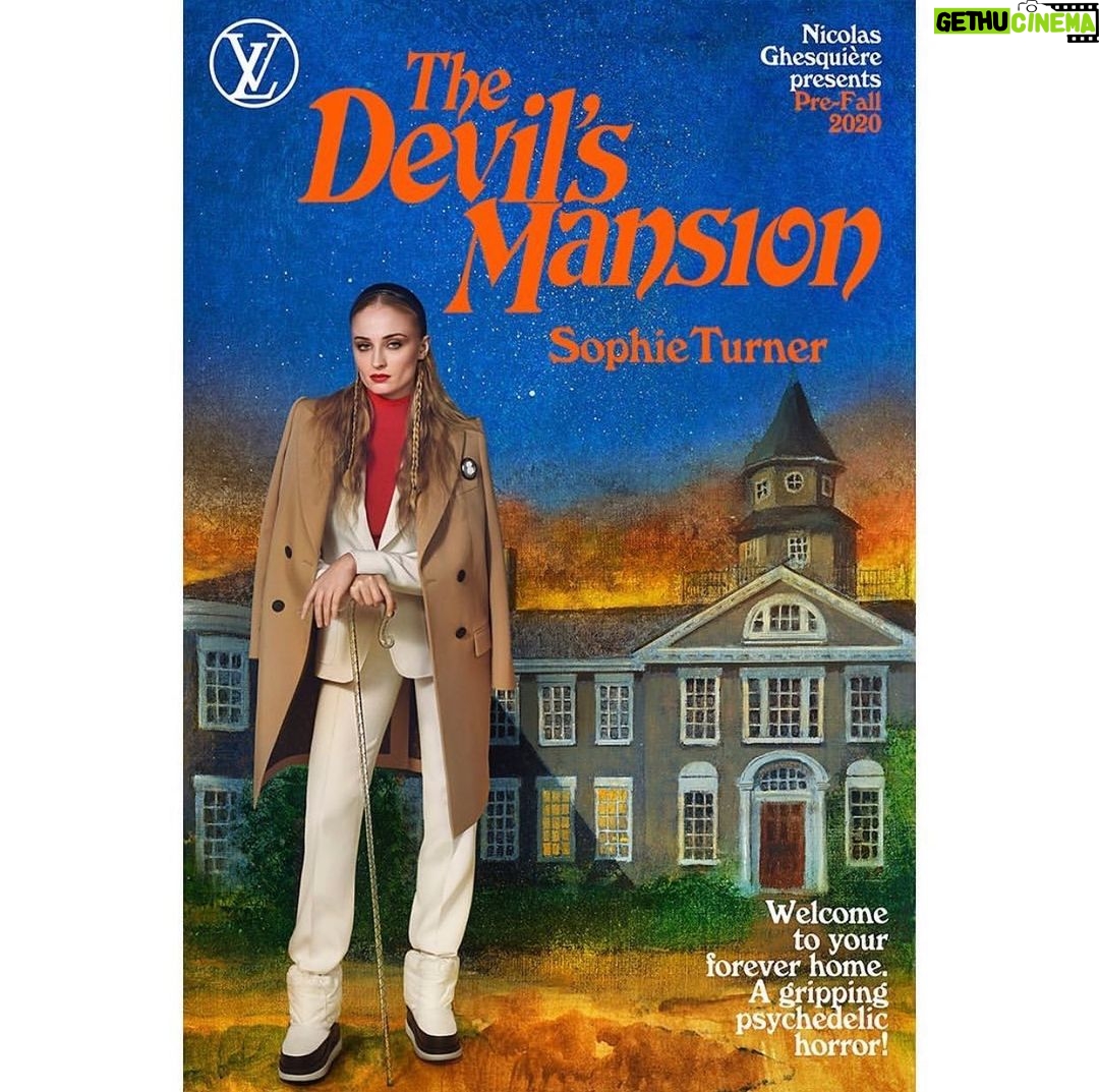 Sophie Turner Instagram - Welcome to The Devil’s Mansion 😈 Enter at your own risk. #louisvuitton #LVprefall20