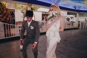 Sophie Turner Instagram - Happy 2 year Vegas Wedding anniversary to this big ol hunk of man meat ❤️ 🥩 ⛪️