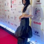 Soundarya Sharma Instagram - ♟️ For #FilmFareOTTAwards2023 night @filmfare Styled by: @krishi1606 HMU: @dynamitepikachu Ensemble by: @ashutoshjoshiofficial Accessories: @rimayu07