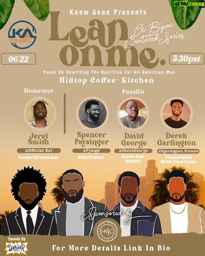 Spencer Paysinger Instagram - Join me on 6/22 at 5:30pm at @findyourhilltop Slauson for Lean On Me: A Panel on Rewriting the Narrative of All American Men. @official_rel has been incredibly intentional with this series and I hope to see y’all there!