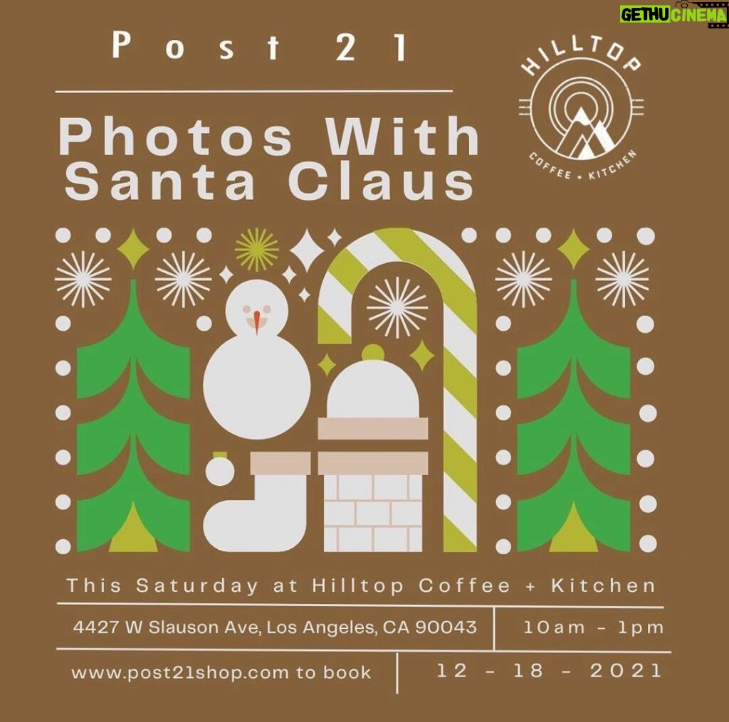 Spencer Paysinger Instagram - Join @post21shop and @findyourhilltop for Christmas photos with Black Santa this Saturday, Dec 18th @findyourhilltop Slauson! Hit the link in Story + Bio to secure a spot for the kiddos!