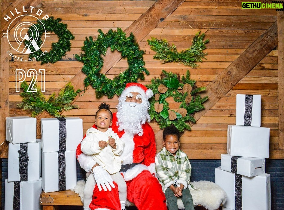 Spencer Paysinger Instagram - Started wearing the suit for Cairos 1st Christmas and it’s turned into somewhat a tradition. Now that I’ve taken my talents to @findyourhilltop via @post21shop, I don’t see this tradition stopping any time soon. The joy [and legit fear] the kids came with is too good to miss! #OldSaintSpence.
