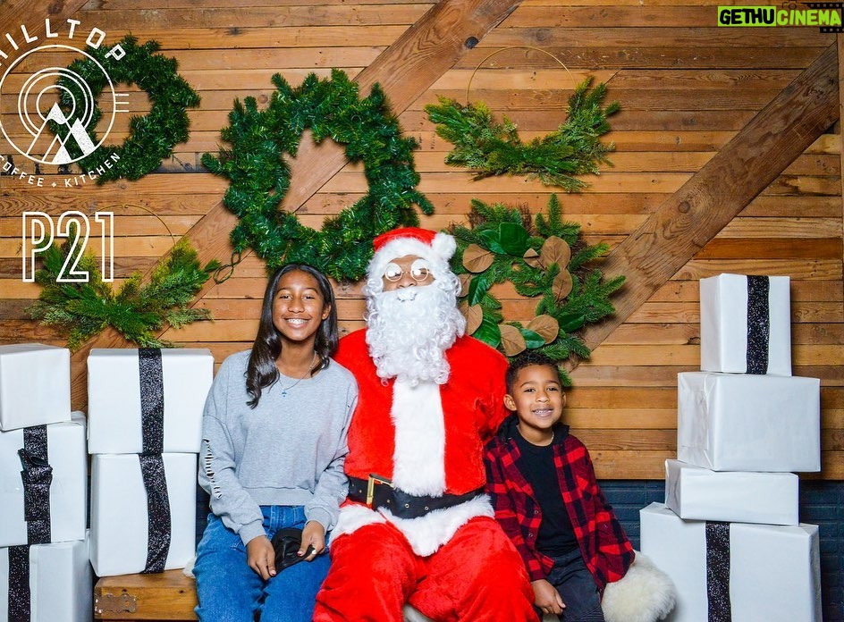 Spencer Paysinger Instagram - Started wearing the suit for Cairos 1st Christmas and it’s turned into somewhat a tradition. Now that I’ve taken my talents to @findyourhilltop via @post21shop, I don’t see this tradition stopping any time soon. The joy [and legit fear] the kids came with is too good to miss! #OldSaintSpence.