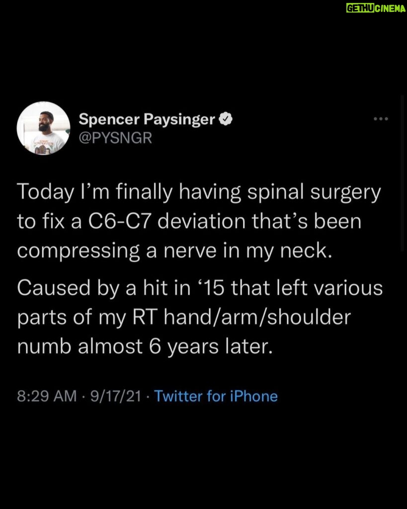 Spencer Paysinger Instagram - I’m fine…but what about Coop?!