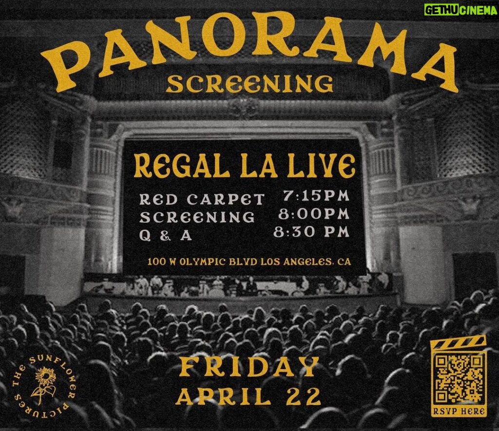Spencer Paysinger Instagram - We’re screening @panoramathefilm this Friday 2/22 at the Regal Theater on 100 W. Olympic Blvd. in Los Angeles. Come thru!