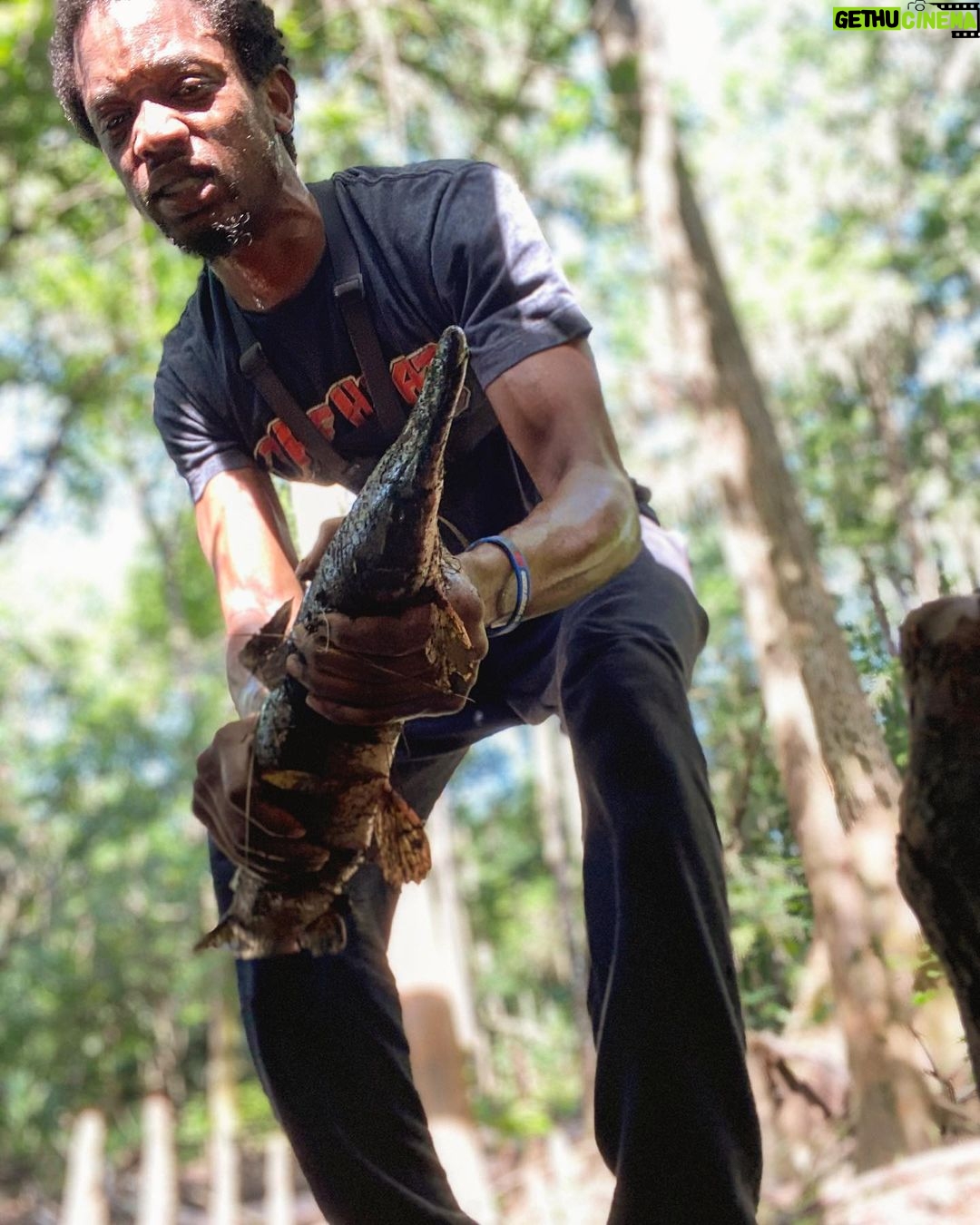 Spoken Reasons Instagram - When you take yo black ass outside and get caught up wrestling with the wild while tryna take a pic 😂🤣 .. Go hit up @SpokeGangFishin and see about Today’s catch ⚡️ #FCHW