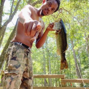 Spoken Reasons Instagram - Bass Fishing is Art, and has a sweet science to it. Took me a few months to realize that and even then you still keep learning. You have to be in the mood to throw your line over 100x’s that day in order to pull 1 of these up. When a Bass strikes, it strikes! I had to jump off the dock, and grab my net just to get this thang out the water! 🎣🐟⚡️#FCHW